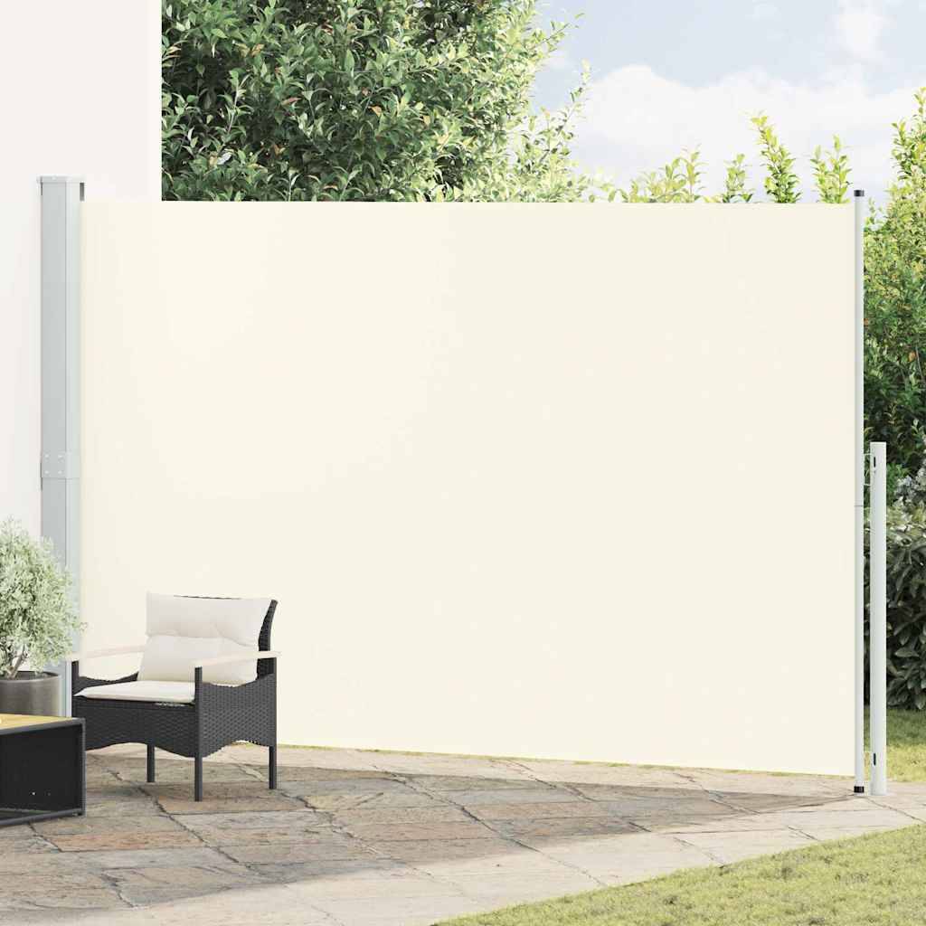 Store latéral rétractable polyester crème 220 x 500 cm - PANGIVO - Image 1