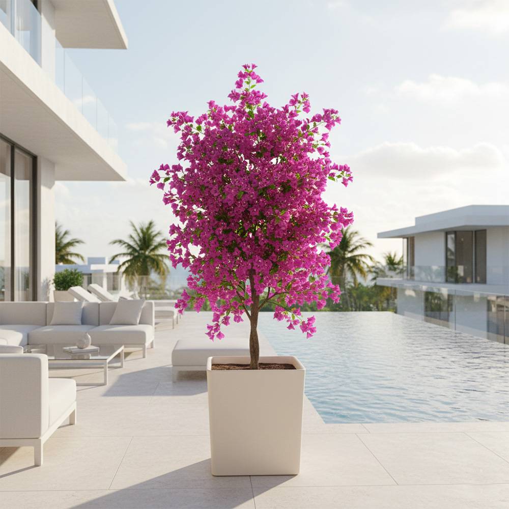 Pot de fleurs carré cubio h 50 cm-plast'up rotomoulage - Image 2