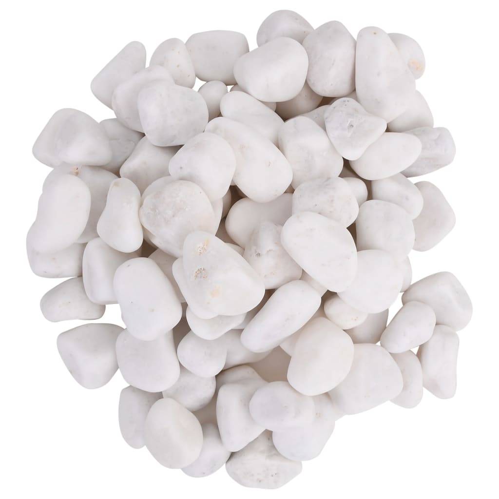Galets Décoratifs Blancs Pierres Polies pour Jardin Paillage Déco Aquarium 2-5 cm 25 kg - ComfortXL Outdoor Living - Image 3