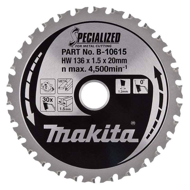 Makita - Lame de Scie Circulaire MAKITA B-69303 Carbure Métal Ø136mm Makita