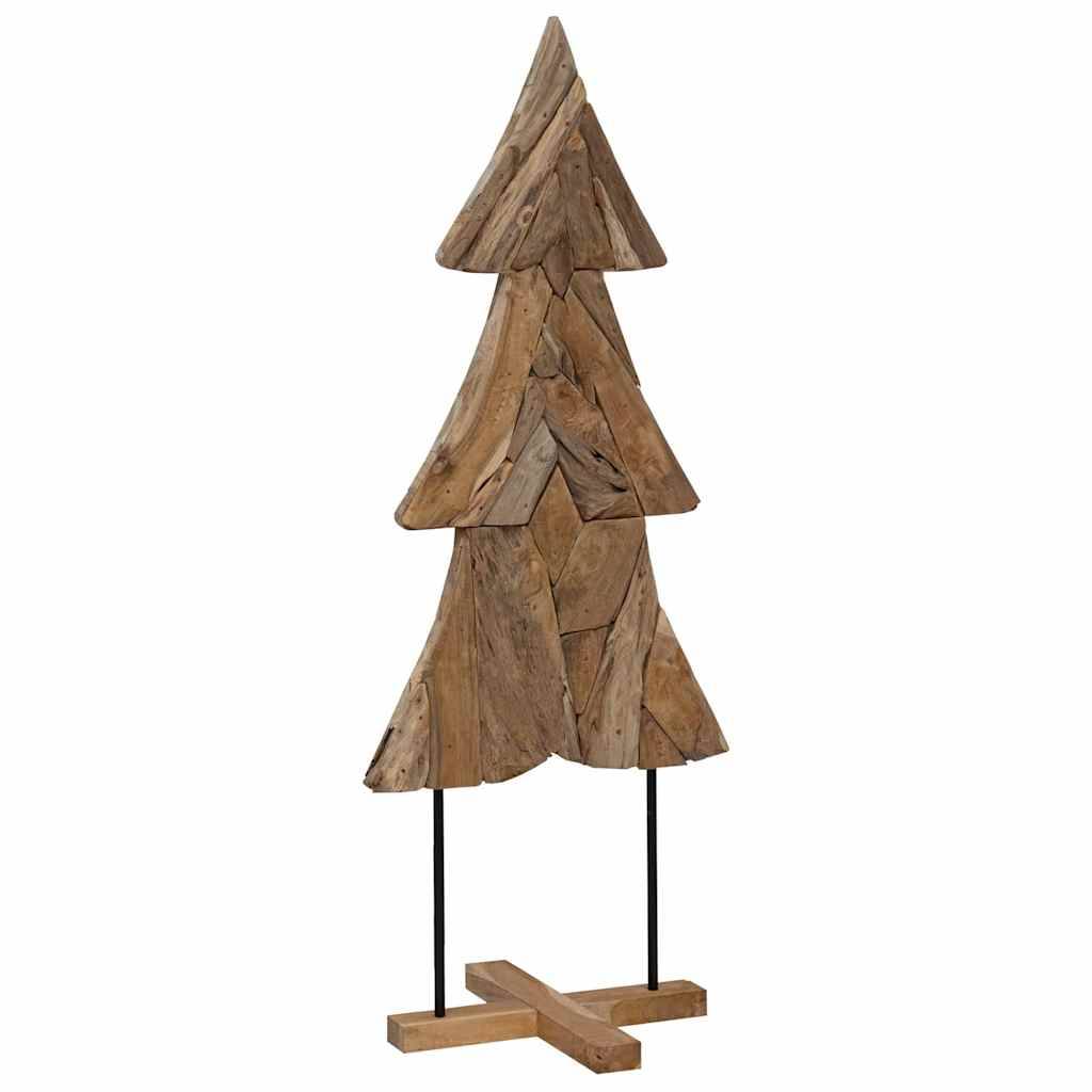 Arbre de Noël design en bois de teck massif pour décoration intérieure 150 cm – ComfortXL Outdoor Living - Image 2