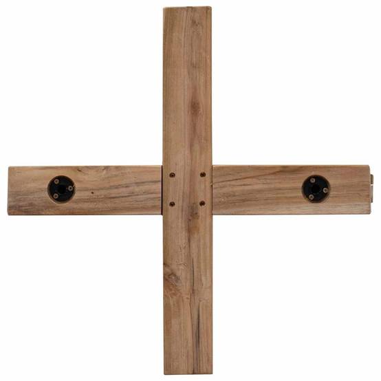 Arbre de Noël design en bois de teck massif pour décoration intérieure 150 cm – ComfortXL Outdoor Living - Image 8