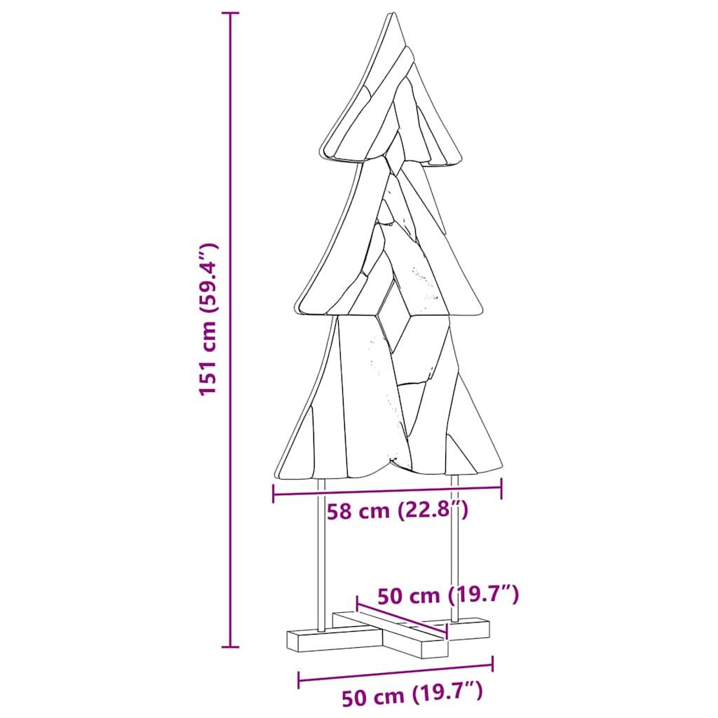 Arbre de Noël design en bois de teck massif pour décoration intérieure 150 cm – ComfortXL Outdoor Living - Image 10