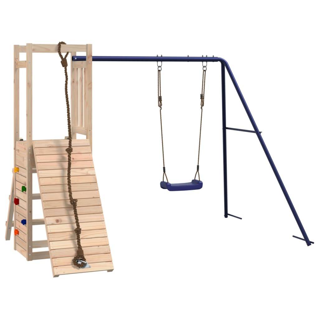 Helloshop26 - Aire de jeux d'extérieur escalade portiques robuste jeux jardin 232 x 184 x 169 cm bois de pin massif - Imagen 1