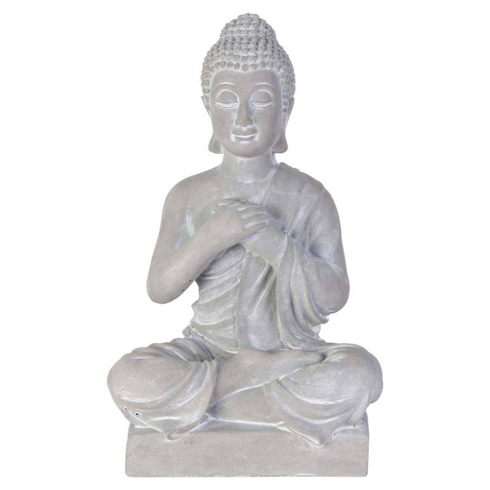 The Home Deco Factory - Bouddha assis ciment 27 cm - Imagen 4