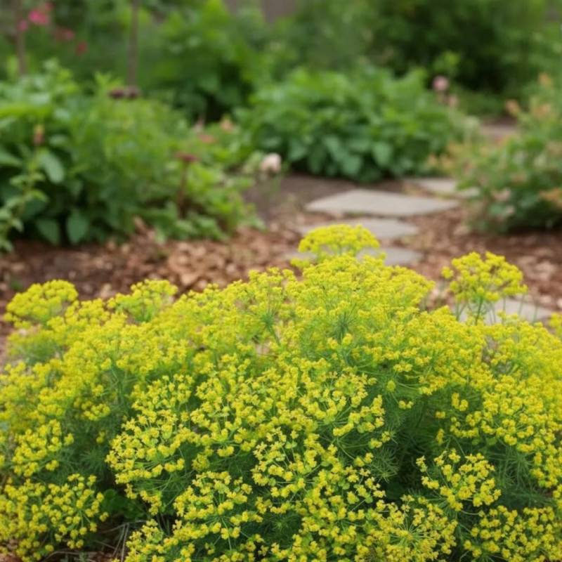 Euphorbe petit-cyprès à fleurs Jaune/Vert - feuillage Persistant - Godet - 5/20 cm - Imagen 1