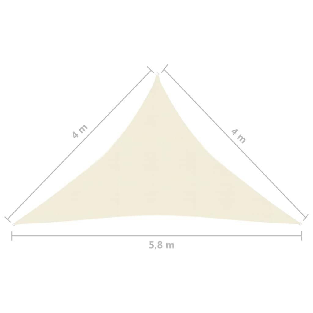 Helloshop26 - Voile d'ombrage 160 g/m² crème 4 x 4 x 5,8 m pehd - Imagen 6
