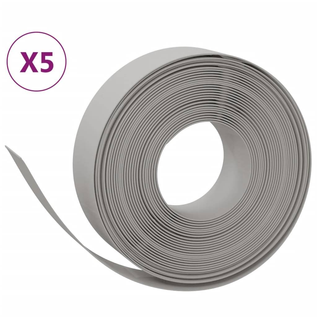 Bordure paysage polyéthylène aménagement extérieur démarcation 10mx15cm gris - ComfortXL Outdoor Living - Image 2
