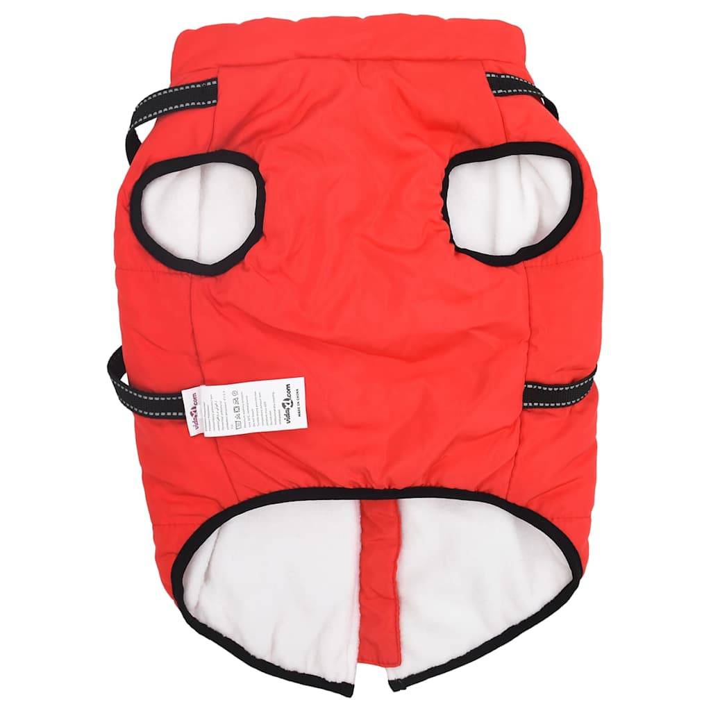 Manteau Chien Hiver Harnais Intégré Polaire Étanche Chaud 3XL Rouge - ComfortXL Outdoor Living - Image 5