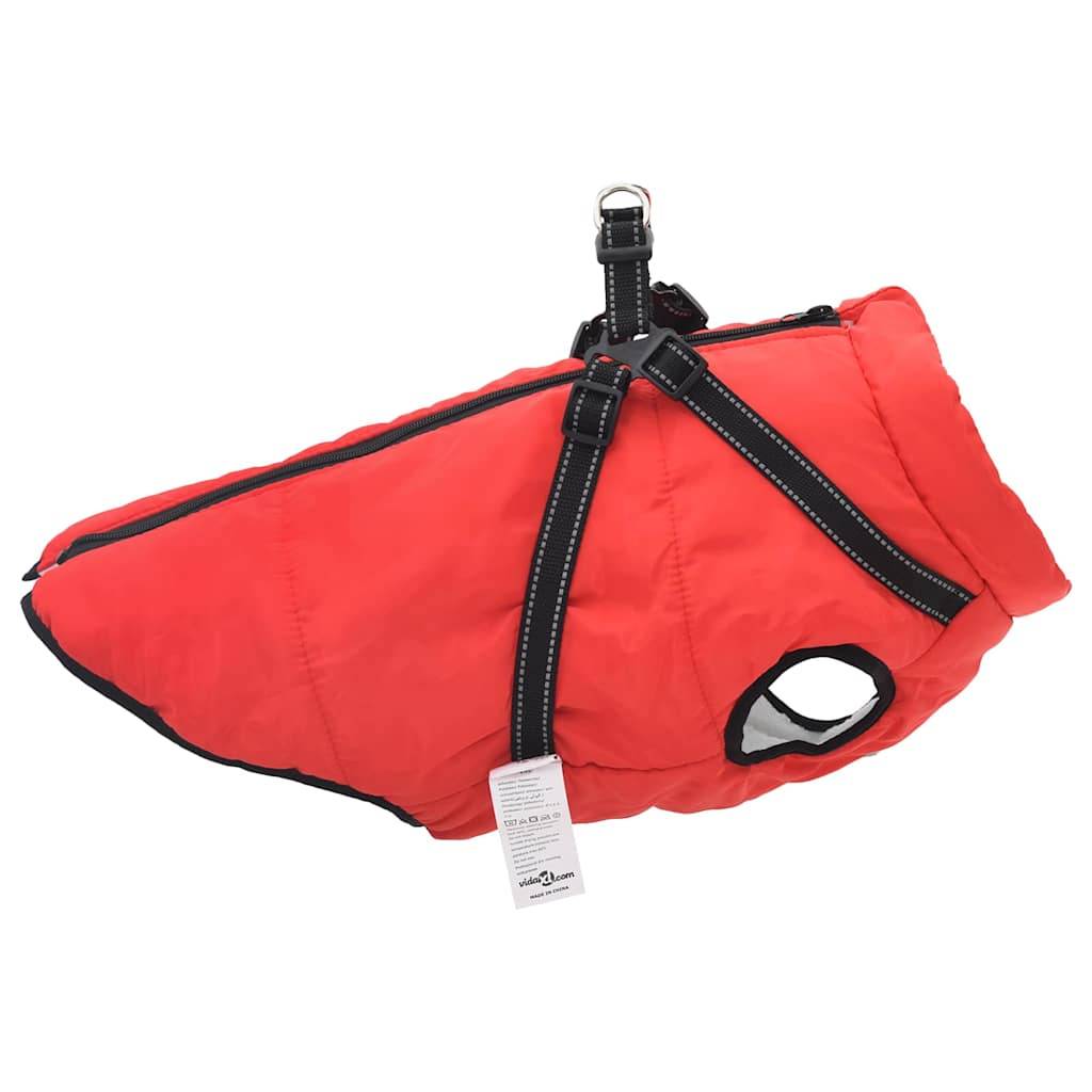 Manteau Chien Hiver Harnais Intégré Polaire Étanche Chaud 3XL Rouge - ComfortXL Outdoor Living - Image 4