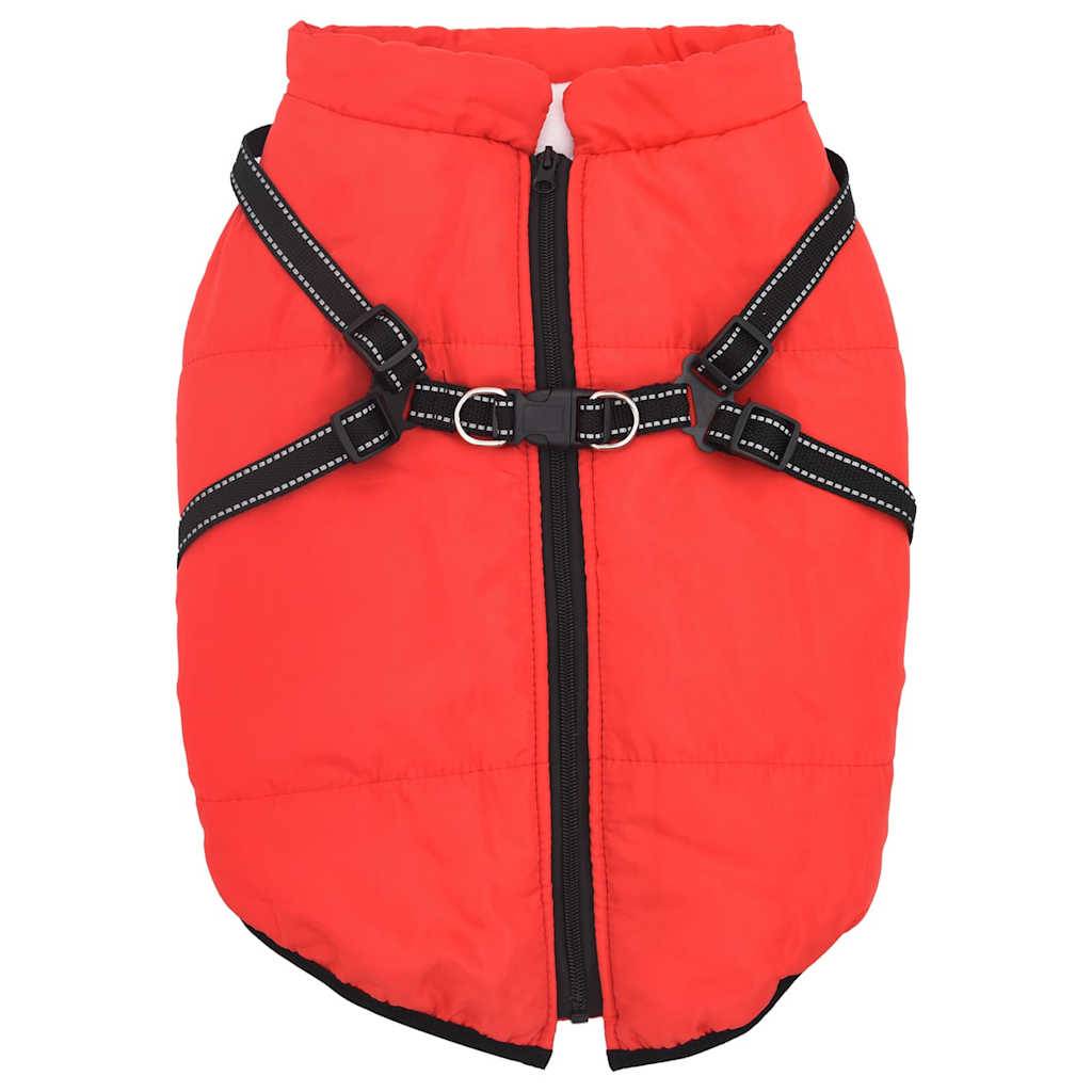 Manteau Chien Hiver Harnais Intégré Polaire Étanche Chaud 3XL Rouge - ComfortXL Outdoor Living - Image 2