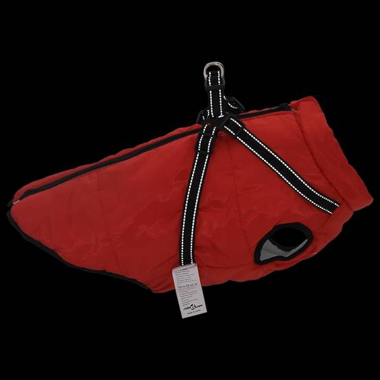 Manteau Chien Hiver Harnais Intégré Polaire Étanche Chaud 3XL Rouge - ComfortXL Outdoor Living - Image 9