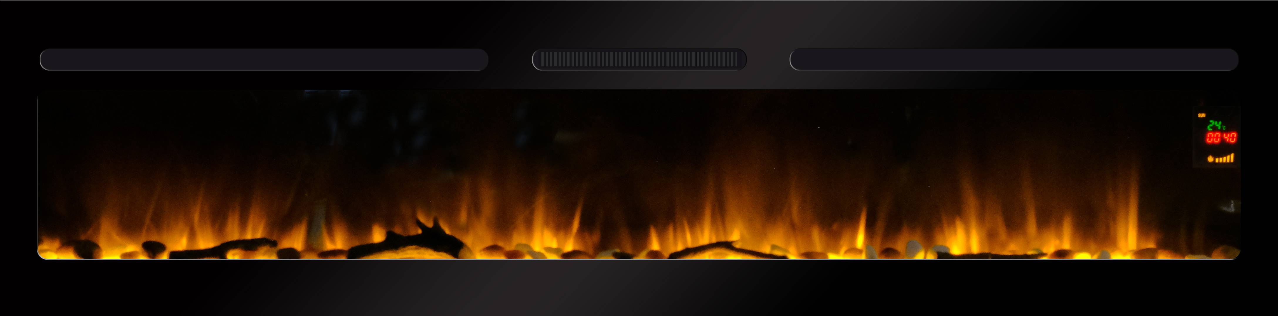 Cheminée électrique Encastrable Elysée 5XL 180 cm Effet Flammes LED Chemin'Arte - Imagen 1