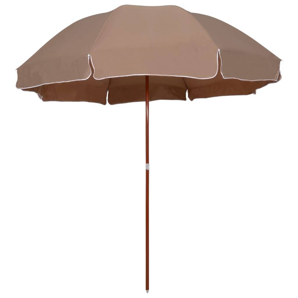 Parasol de jardin mât acier 300 cm Taupe - PANGIVO - Image 1