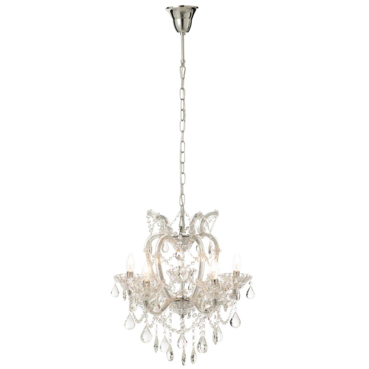 J-Line - Lustre en Verre "Antique" 57cm Transparent - Image 2
