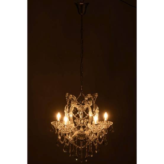 J-Line - Lustre en Verre "Antique" 57cm Transparent - Image 4