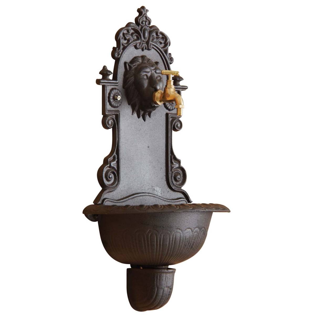 Aubry Gaspard - Fontaine murale lion en fonte - Imagen 1