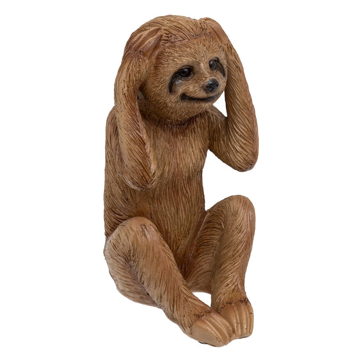 Objet déco Lot de 3 Paresseux en résine marron H 18 cm - Imagen 3