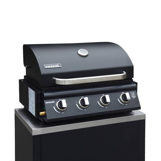 sweeek - Barbecue à gaz avec 4 brûleurs à poser avec récupérateur de graisse | sweeek - Image 2