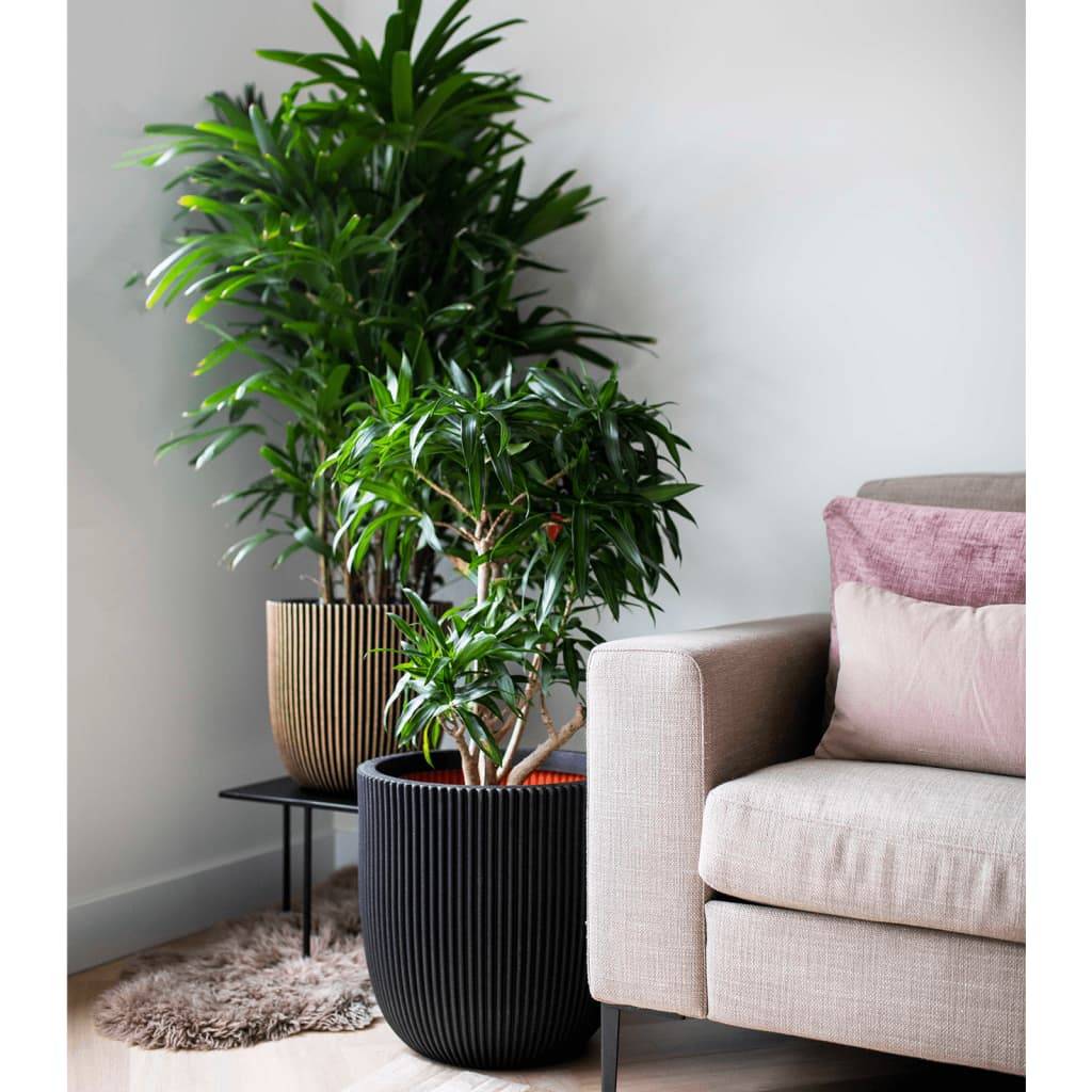 Maison Chic - Jardinière - Pot De Fleurs - Bac à Fleurs Groove 43x41 cm noir et doré - Imagen 10