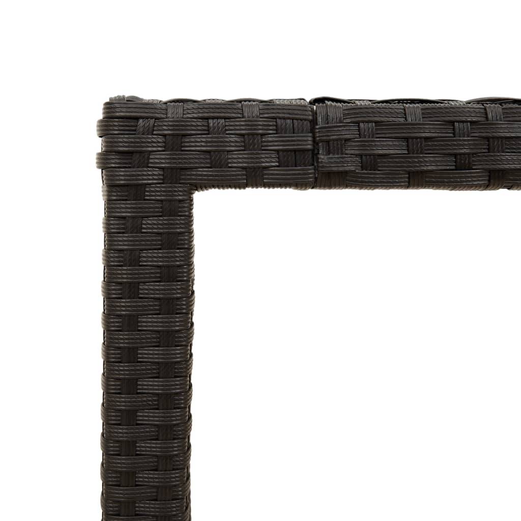 PANGIVO - Table de jardin résine tressée verre trempé noir 190 x 90 x 75 cm, Poids :29.6kg - PANGIVO - Image 9