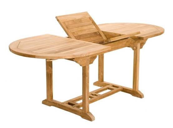 FUN - Table de jardin 6/8 personnes - ovale ext. 150/200 bois Teck - Image 3