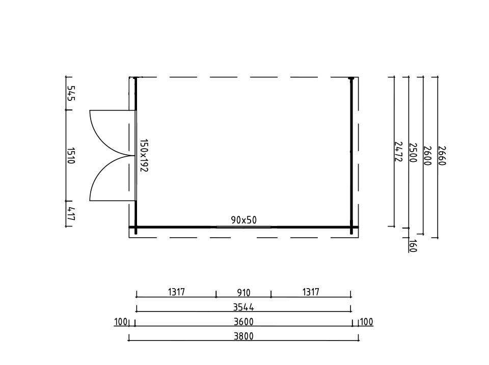 Abri de Jardin Bois Adossable 9m² - 250 x 360 cm - Epaisseur Murs : 28mm - Cabanon de Jardin - ADOSS 9 - Image 5