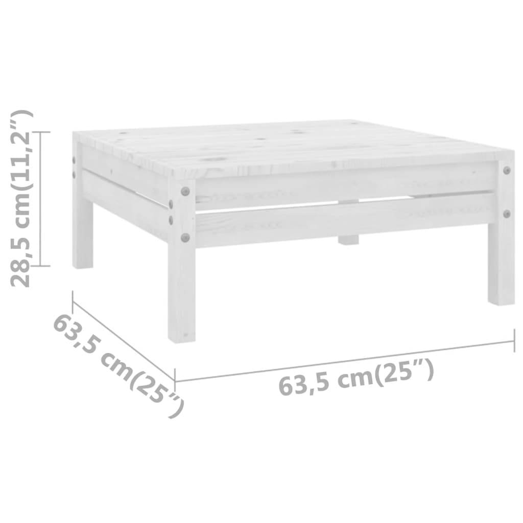 Salon d'Angle de Jardin Style Palette en Bois de Pin 3 Pièces avec Table Basse Blanc – ComfortXL Outdoor Living - Image 3