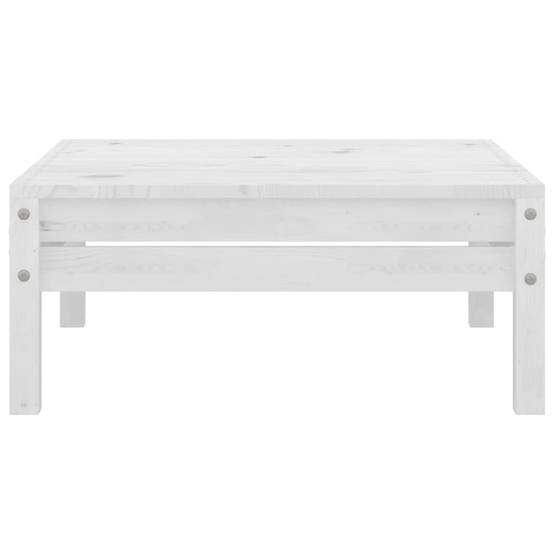 Salon d'Angle de Jardin Style Palette en Bois de Pin 3 Pièces avec Table Basse Blanc – ComfortXL Outdoor Living - Image 7