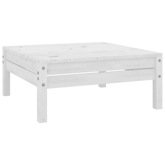 Salon d'Angle de Jardin Style Palette en Bois de Pin 3 Pièces avec Table Basse Blanc – ComfortXL Outdoor Living - Image 6