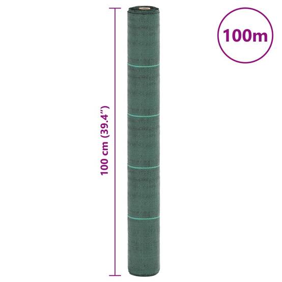 Toile de Paillage Polypropylène pour Jardin Potager Bloque Mauvaises Herbes 1x100 m Vert - ComfortXL Outdoor Living - Image 8
