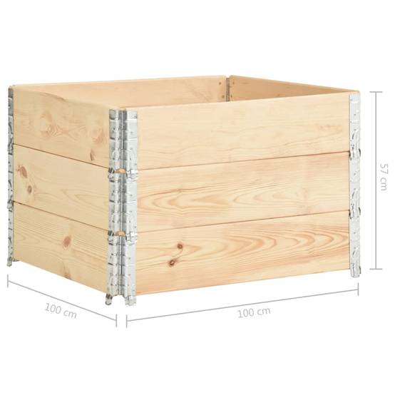 Helloshop26 - Jardinières surélevées 3 pièces 100 x 100 cm bois de pin solide - Image 6