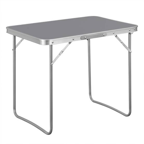 Table de camping pliante aluminium extérieur transportable avec poignée 70x50x60cm gris - ComfortXL Outdoor Living - Image 6