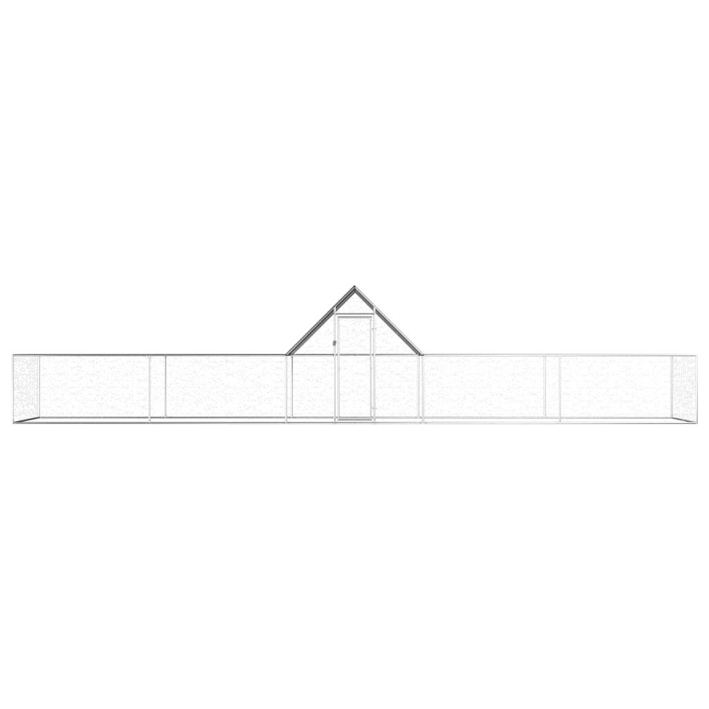 Helloshop26 - Poulailler 10 x 2 x 2 m avec un toit résistant à l'eau acier galvanisé - Image 2