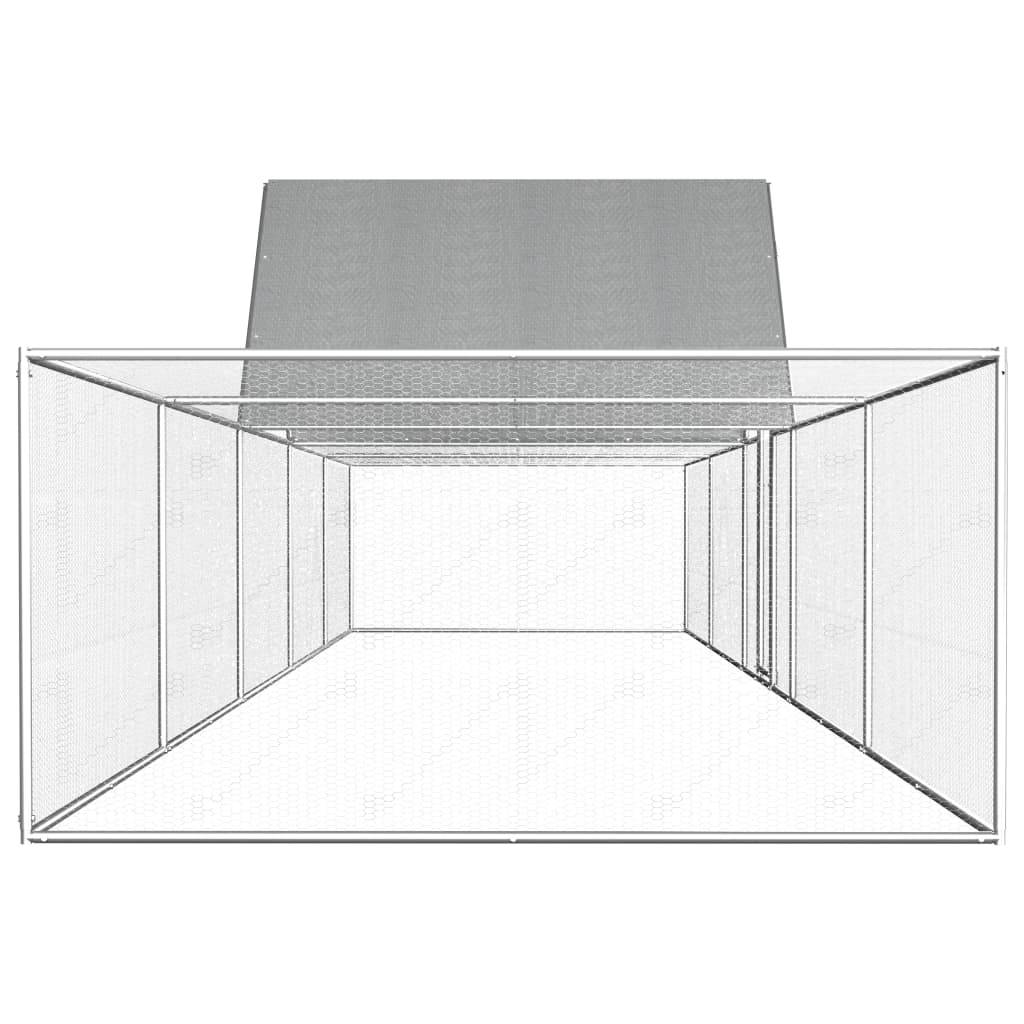 Helloshop26 - Poulailler 10 x 2 x 2 m avec un toit résistant à l'eau acier galvanisé - Image 3