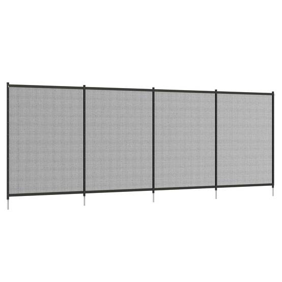Barrière de sécurité piscine aluminium et textilène noir 365 x 2.5 x 126 cm - PANGIVO - Image 1