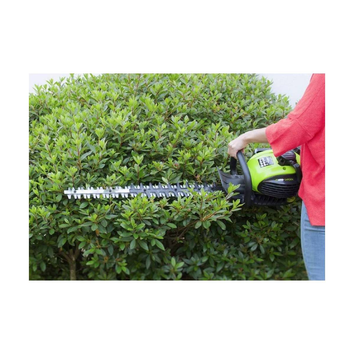 Taille Haies à Essence 25cm3 Moteur 2 Temps 1.1CV Lame double 55cm Rotation 90° Branches épaisses VITO - Imagen 4