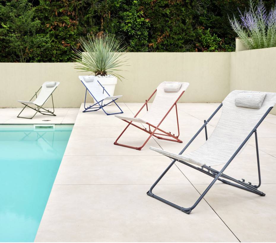 Ozalide - Lot de 6 Chiliennes en acier  terracotta  SUNNY - Image 4