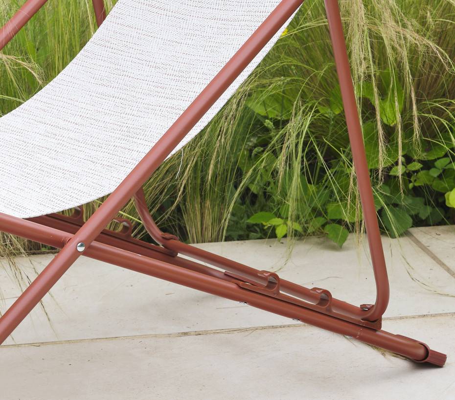 Ozalide - Lot de 6 Chiliennes en acier terracotta SUNNY - Image 3