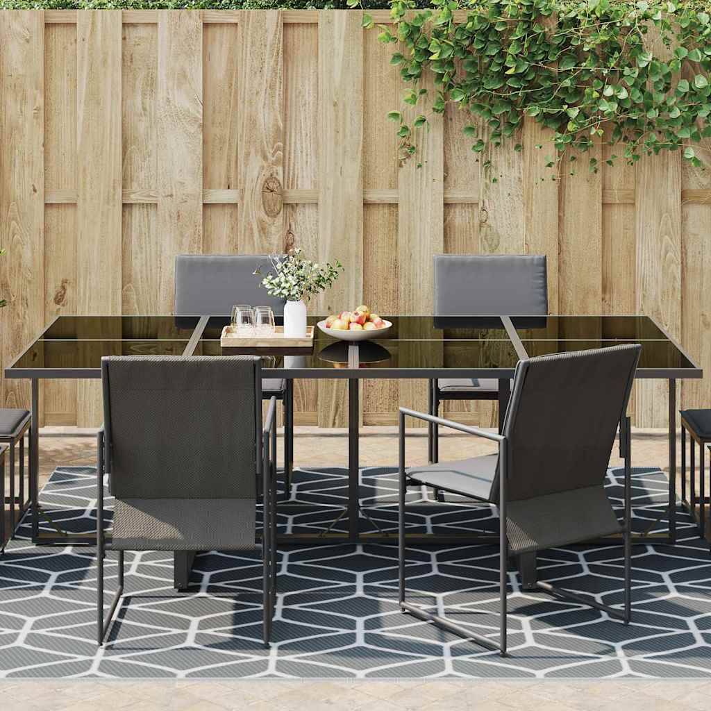 Tapis Carré Extérieur Intérieur en PP Design Moderne Gris et Blanc 300x300 cm – ComfortXL Outdoor Living - Image 3