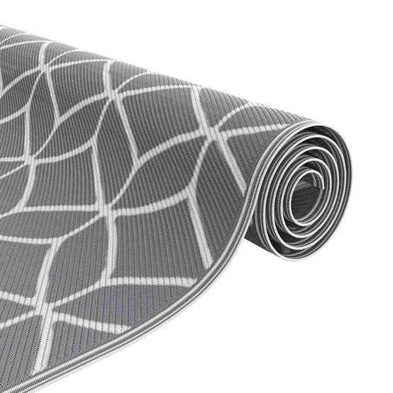 Tapis Carré Extérieur Intérieur en PP Design Moderne Gris et Blanc 300x300 cm – ComfortXL Outdoor Living - Image 4