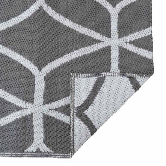 Tapis Carré Extérieur Intérieur en PP Design Moderne Gris et Blanc 300x300 cm – ComfortXL Outdoor Living - Image 5