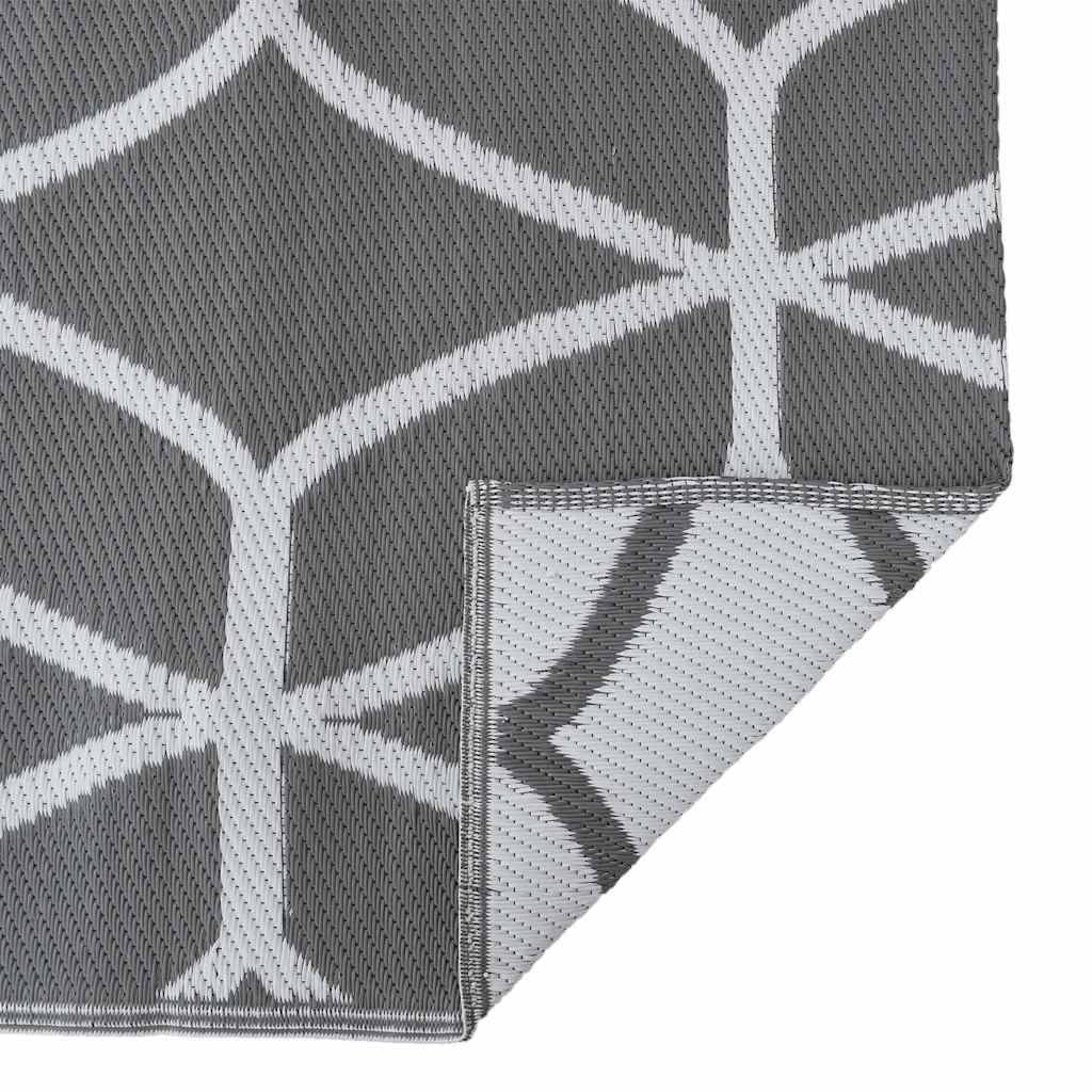 Tapis Carré Extérieur Intérieur en PP Design Moderne Gris et Blanc 300x300 cm – ComfortXL Outdoor Living - Image 5
