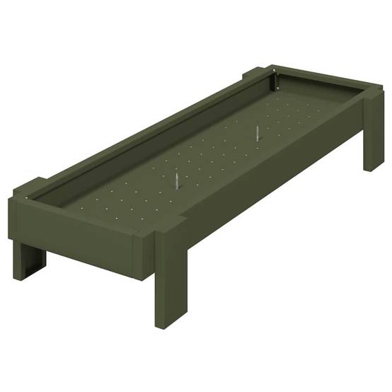 Mangeoire Basse Volaille Métal Jardin Hygiénique 5kg Olive - ComfortXL Outdoor Living - Image 2