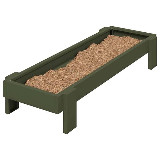 Mangeoire Basse Volaille Métal Jardin Hygiénique 5kg Olive - ComfortXL Outdoor Living - Image 3