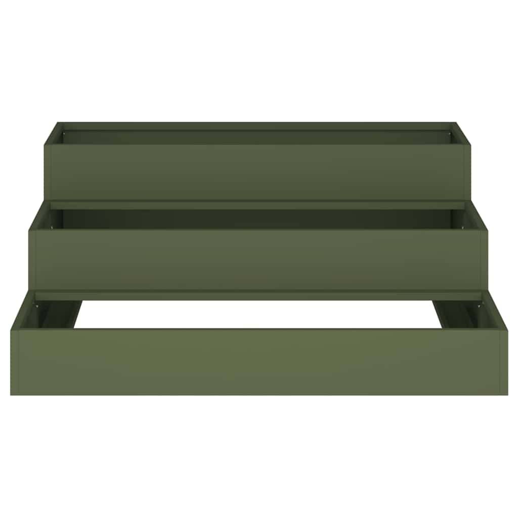 Cache-pot | Bac à fleurs de jardin Vert olive 90 x 90 x 35 cm - Image 6