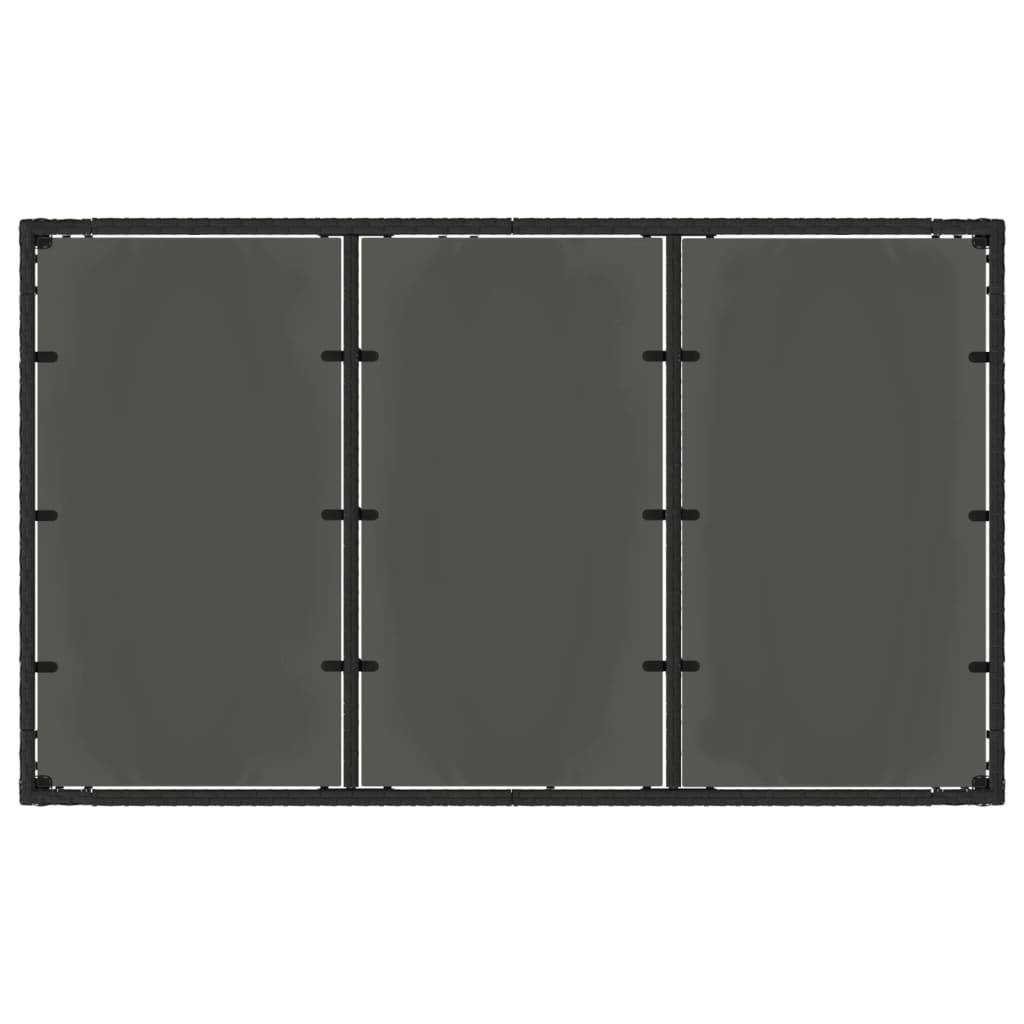 PANGIVO - Table de jardin résine tressée verre trempé noir 150 x 90 x 75 cm - PANGIVO - Image 6