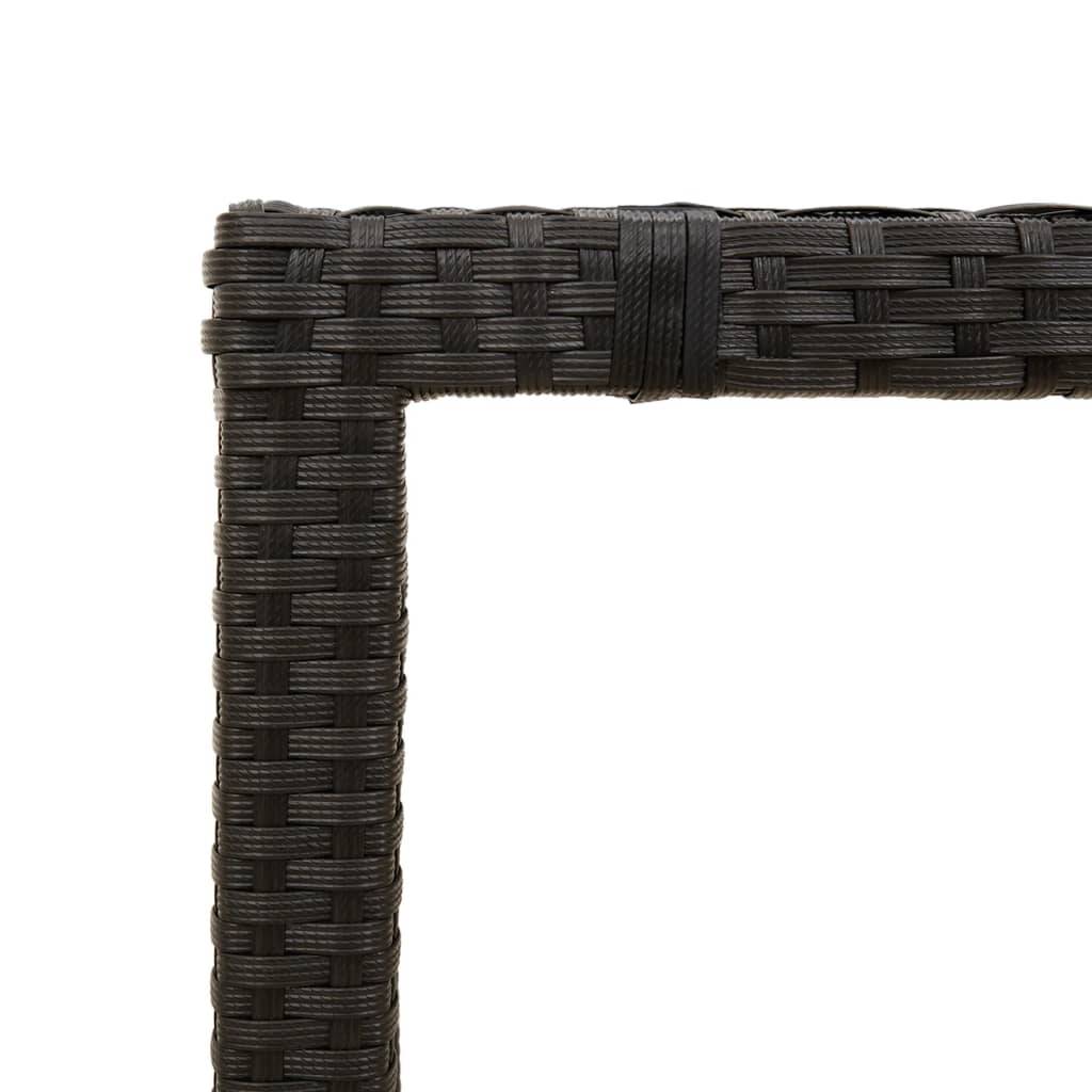 PANGIVO - Table de jardin résine tressée verre trempé noir 150 x 90 x 75 cm - PANGIVO - Image 8