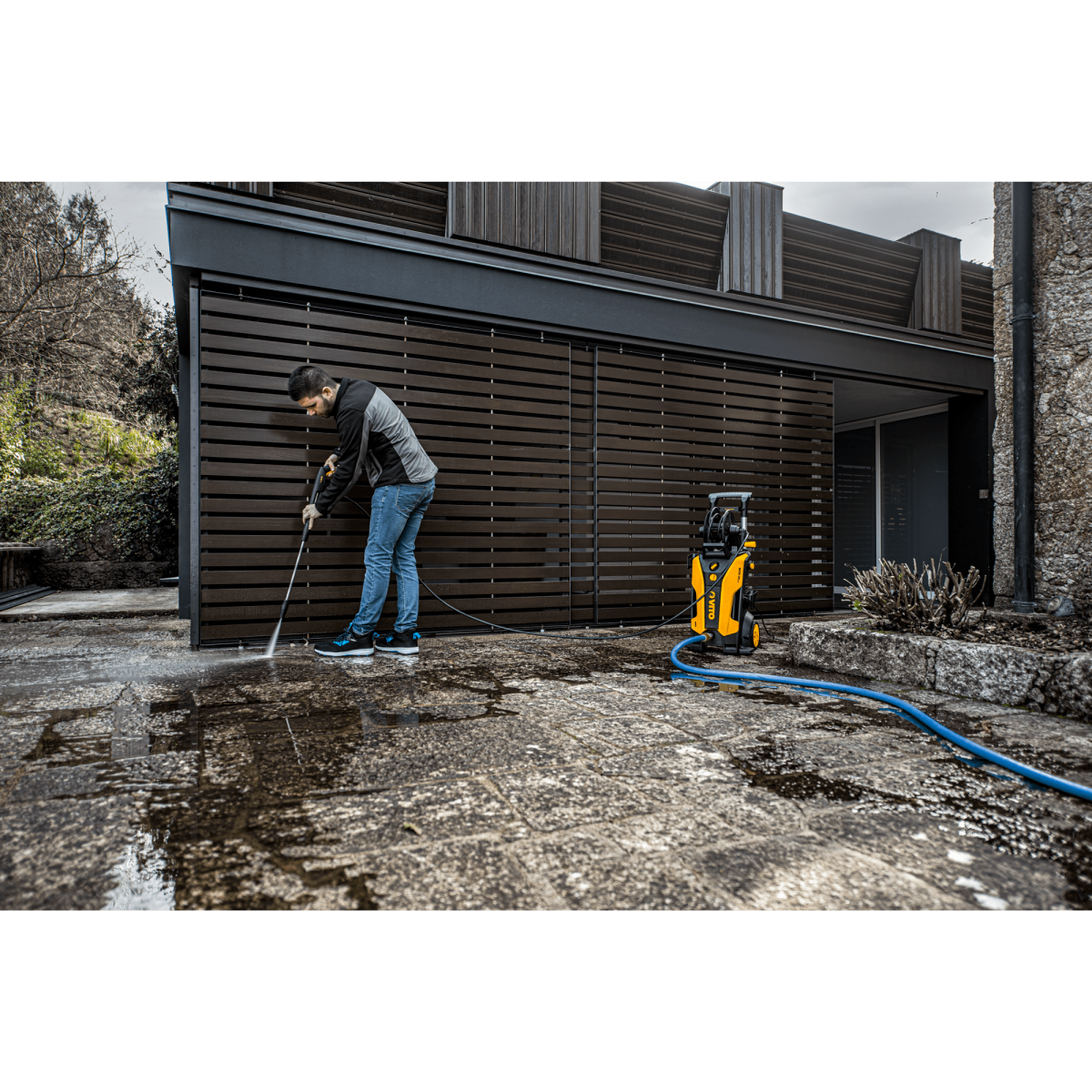Nettoyeur haute pression 150 bar 2000W Brosse rotative Moteur induction Tuyau 5m Réservoir détergent VITO - Imagen 2