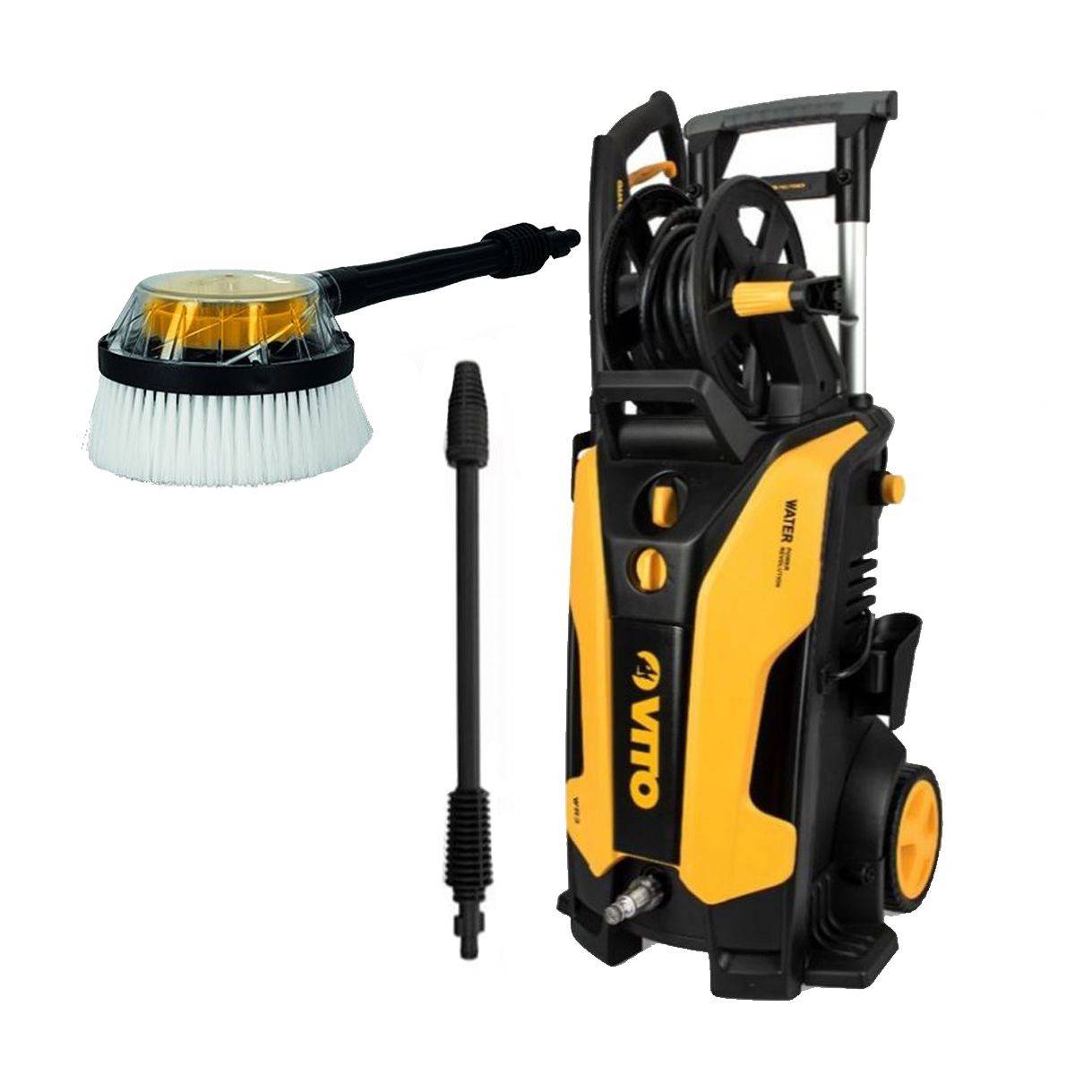 Nettoyeur haute pression 150 bar 2000W Brosse rotative Moteur induction Tuyau 5m Réservoir détergent VITO - Imagen 1